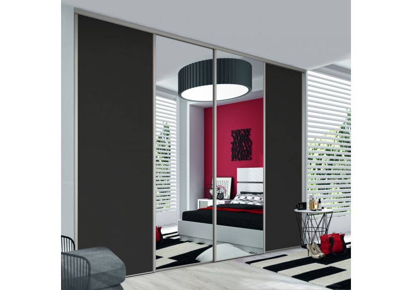 Façade de placard 4 portes coulissante Cha-Cha-Cha mat - Kazed : Confort'Mat