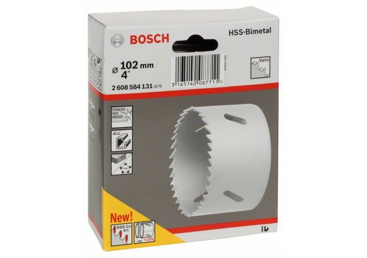 Scie-trépan HSS bimétal pour adaptateur standard 102 mm, 4" - 2608584131 - Bosch