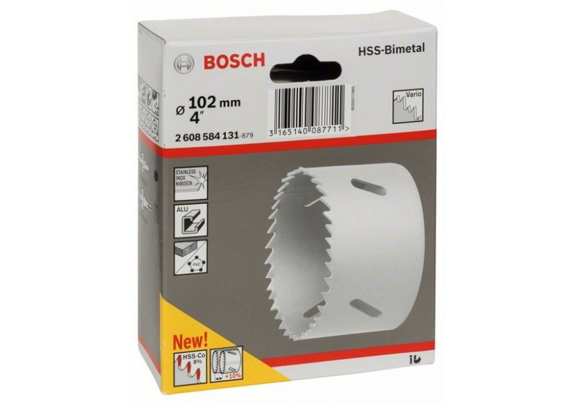 Scie-trépan HSS bimétal pour adaptateur standard 102 mm, 4" - 2608584131 - Bosch