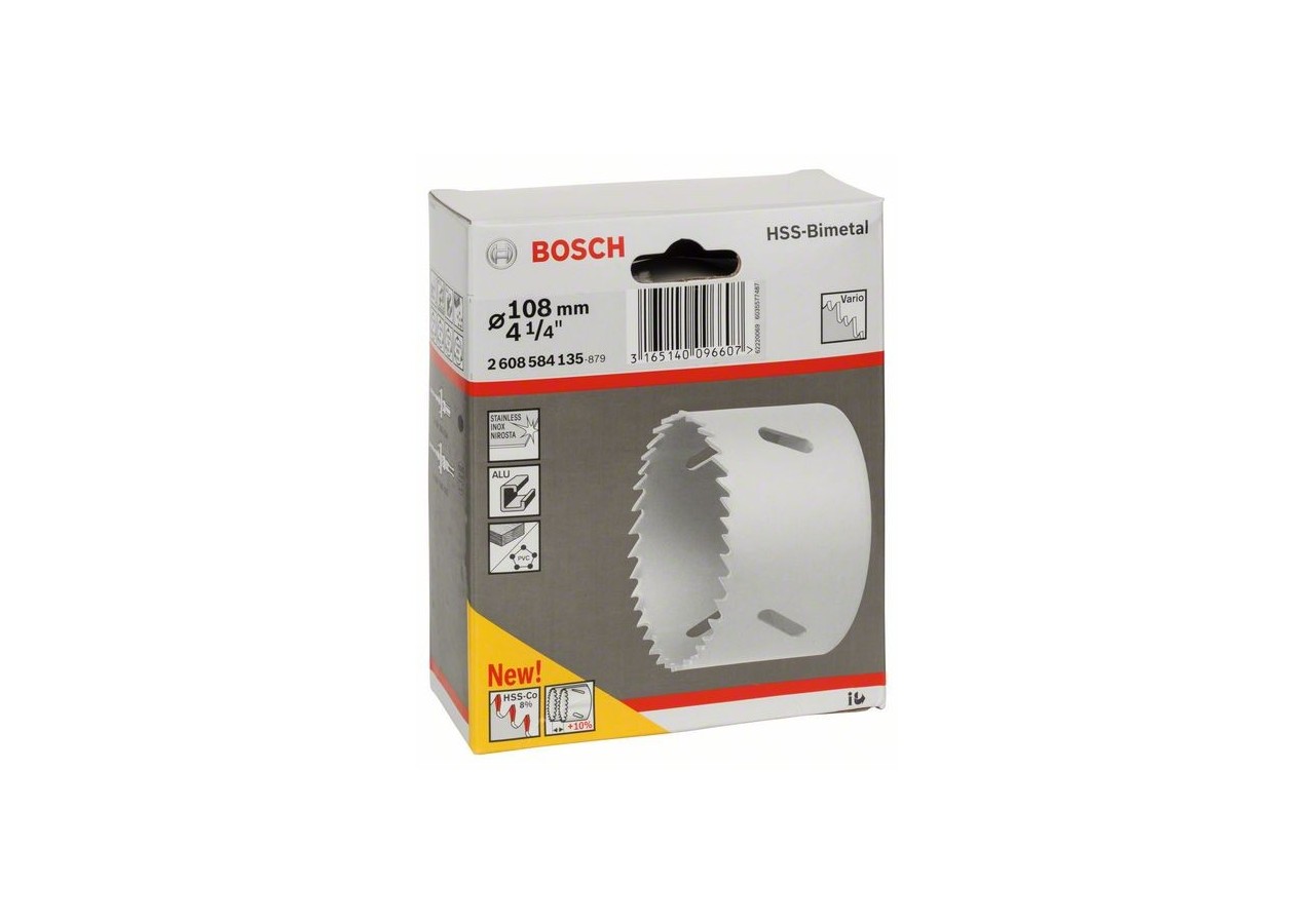 Scie-trépan HSS bimétal pour adaptateur standard 108 mm, 4 1/4" - 2608584135 - Bosch