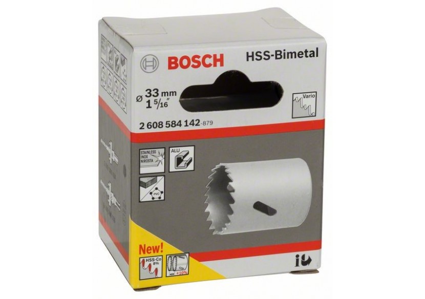 Scie-trépan HSS bimétal pour adaptateur standard 33 mm, 1 5/16" - 2608584142 - Bosch
