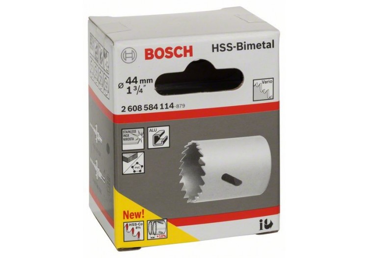 Scie-trépan HSS bimétal pour adaptateur standard 44 mm, 1 3/4" - 2608584114 - Bosch