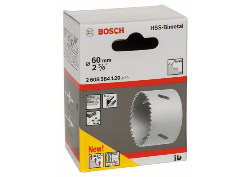 Scie-trépan HSS bimétal pour adaptateur standard 60 mm, 2 3/8" - 2608584120 - Bosch