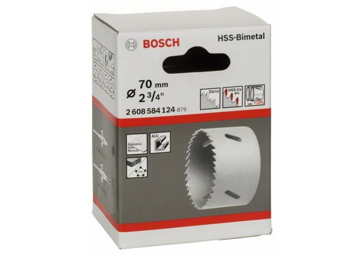 Scie-trépan HSS bimétal pour adaptateur standard 70 mm, 2 3/4" - 2608584124 - Bosch