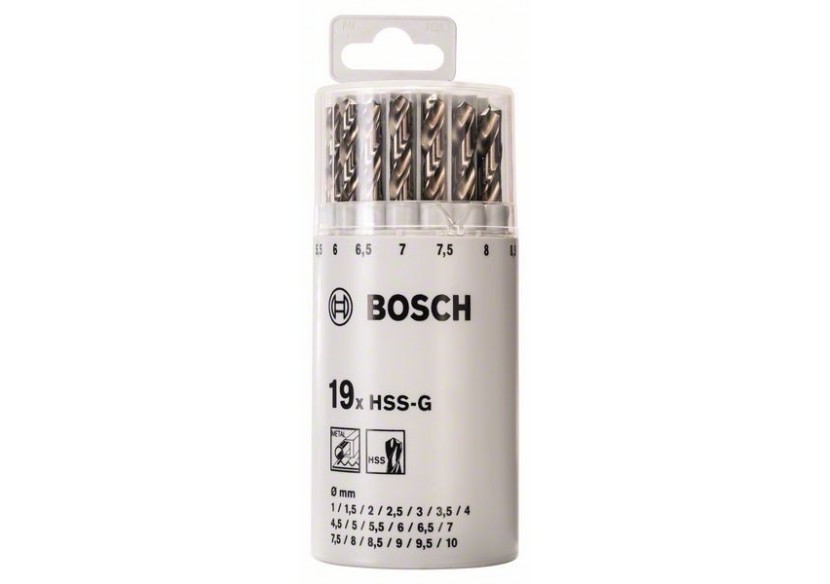 SET 19 FORETS RECTIFIES HSS-G - 2607018361 - Bosch