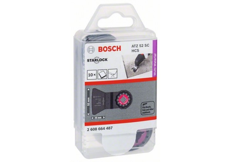 Spatule en acier à haute teneur en carbone Starlock ATZ 52 SC, rigide, divers matériaux - 2608664487 - Bosch