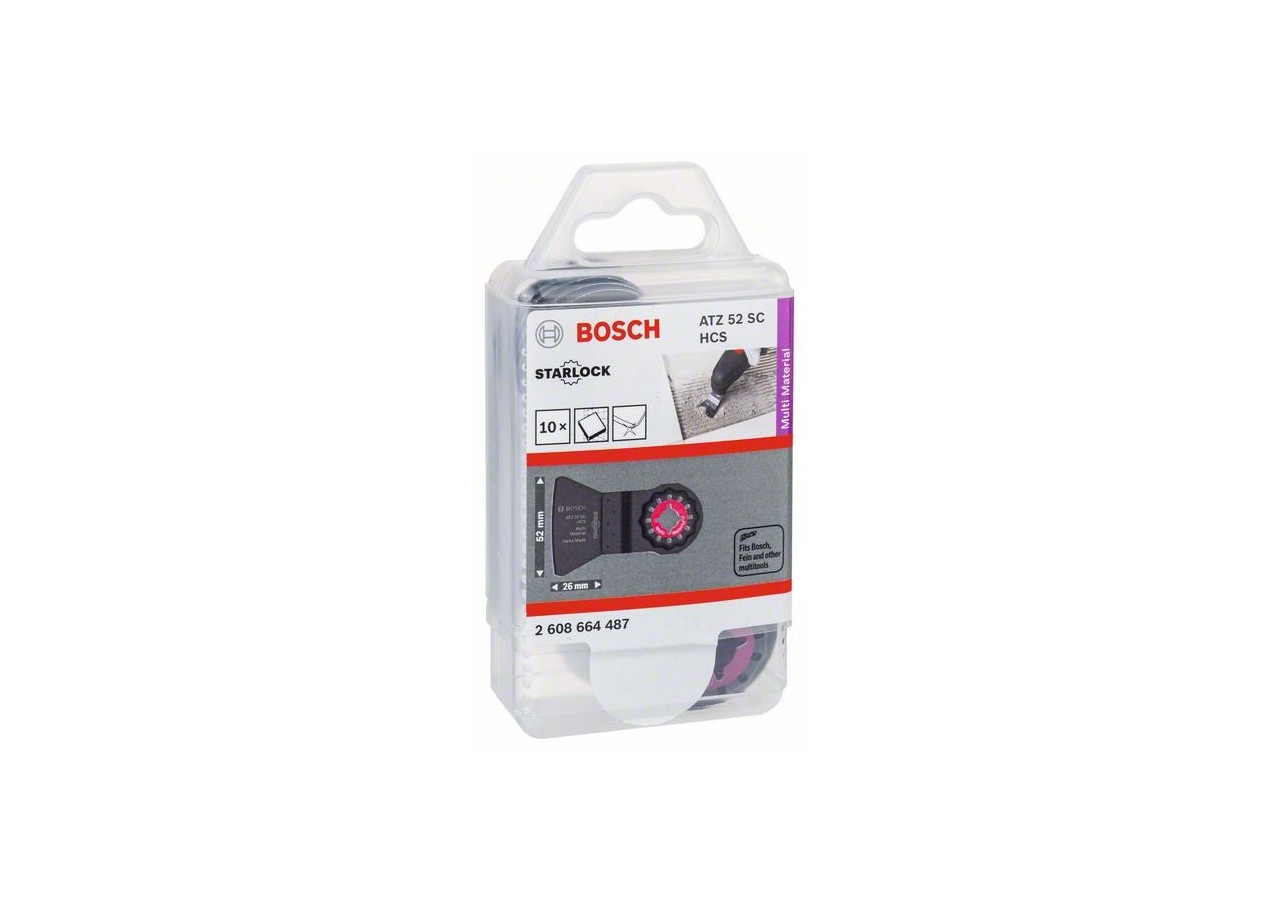 Spatule en acier à haute teneur en carbone Starlock ATZ 52 SC, rigide, divers matériaux - 2608664487 - Bosch