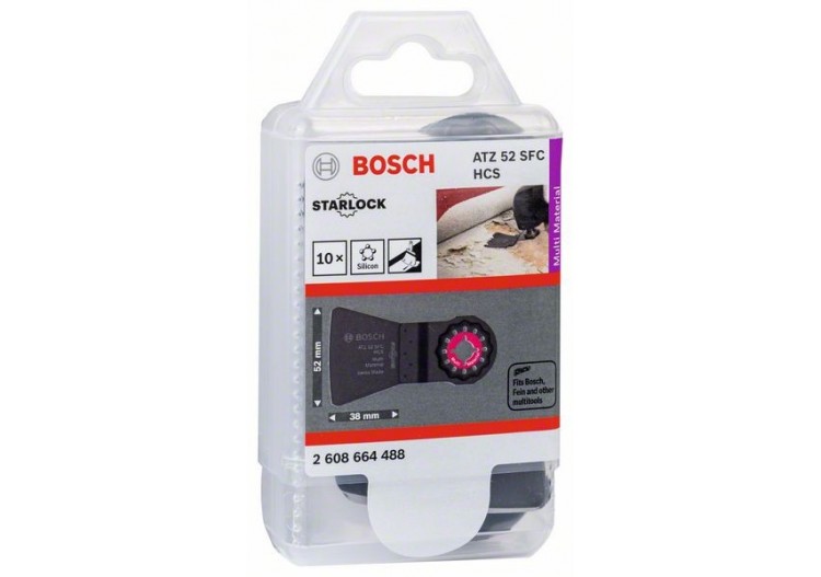 Spatule en acier à haute teneur en carbone Starlock ATZ 52 SFC, souple, divers matériaux - 2608664488 - Bosch