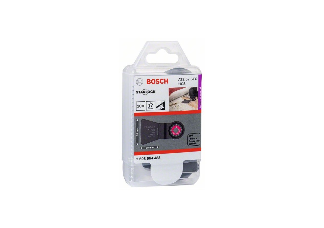 Spatule en acier à haute teneur en carbone Starlock ATZ 52 SFC, souple, divers matériaux - 2608664488 - Bosch