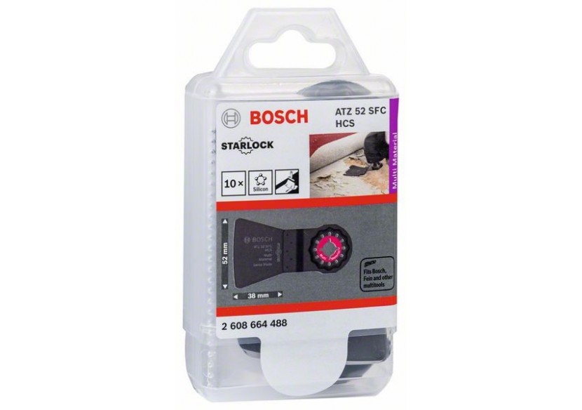 Spatule en acier à haute teneur en carbone Starlock ATZ 52 SFC, souple, divers matériaux - 2608664488 - Bosch