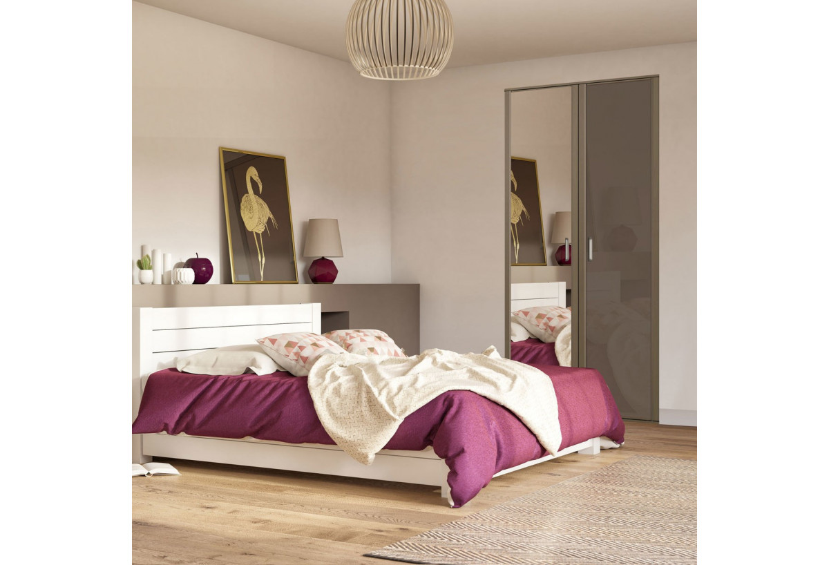 Façade de placard 2 portes pivotante Miranda laqué - Kazed : Confort'Mat