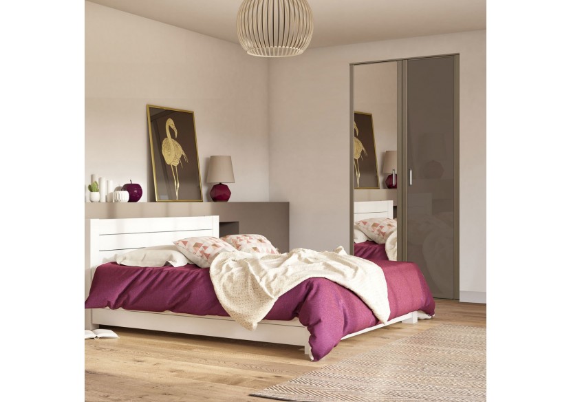 Façade de placard 2 portes pivotante Miranda laqué - Kazed : Confort'Mat