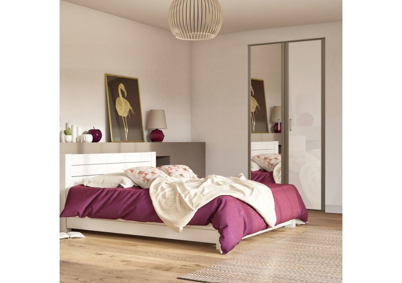 Façade de placard 2 portes pivotante Miranda laqué - Kazed : Confort'Mat