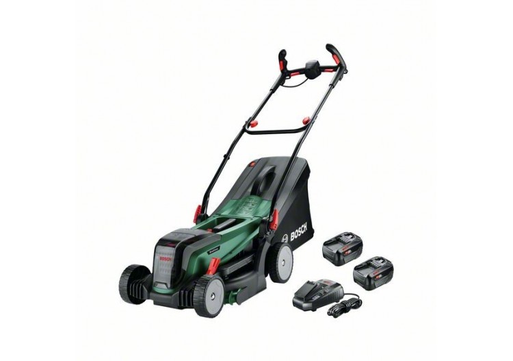 Tondeuse UniversalRotak sans fil 2x18V-37-550 - avec 2 batteries 4,0Ah - 06008B9E00 - Bosch