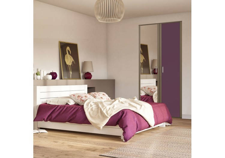 Façade de placard 2 portes pivotante Miranda mat - Kazed : Confort'Mat 2