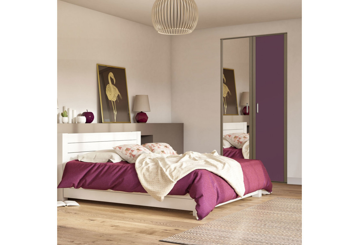 Façade de placard 2 portes pivotante Miranda mat - Kazed : Confort'Mat