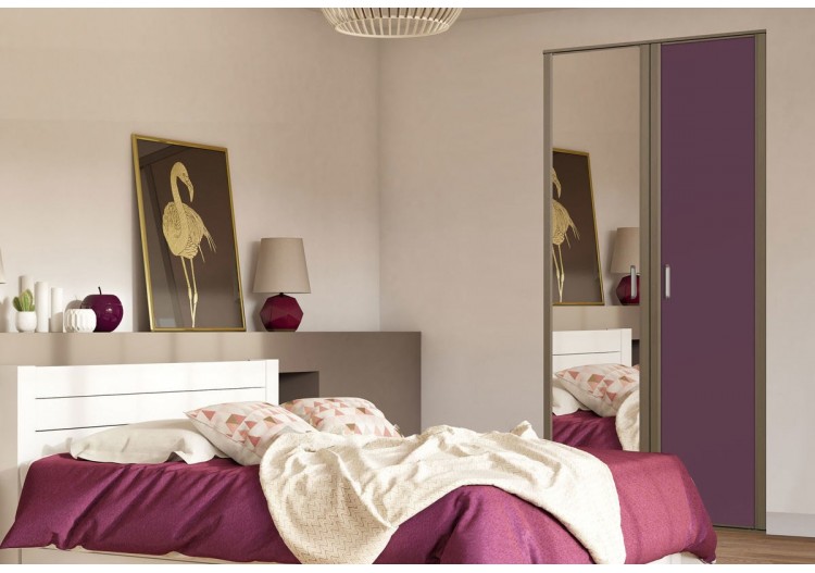 Façade de placard 2 portes pivotante Miranda mat - Kazed : Confort'Mat