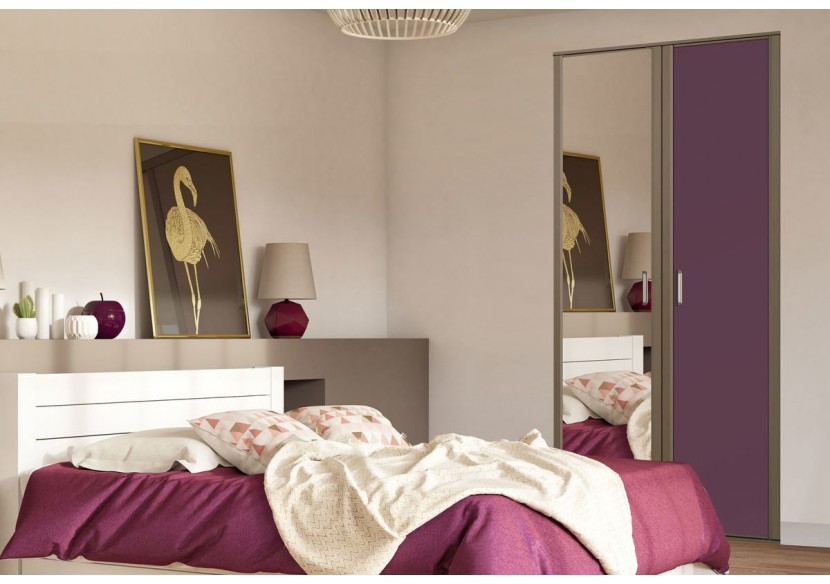 Façade de placard 2 portes pivotante Miranda mat - Kazed : Confort'Mat