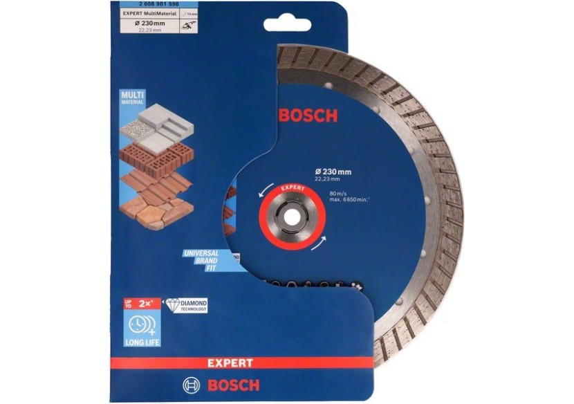 Xlock Disque Diamant pour Multimateriaux Turbo EXPERT 230mm - 2608901598 - Bosch