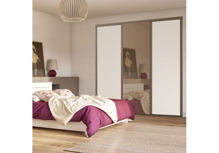 Façade de placard 3 portes coulissante Miranda mat - Kazed : Confort'Mat 2