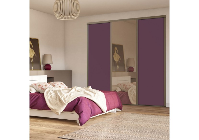 Façade de placard 3 portes coulissante Miranda mat - Kazed : Confort'Mat