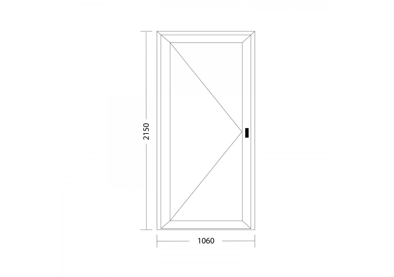 Porte d'entrée PVC blanc vitrée ouvrant gauche L 1060mm x H 2150mm