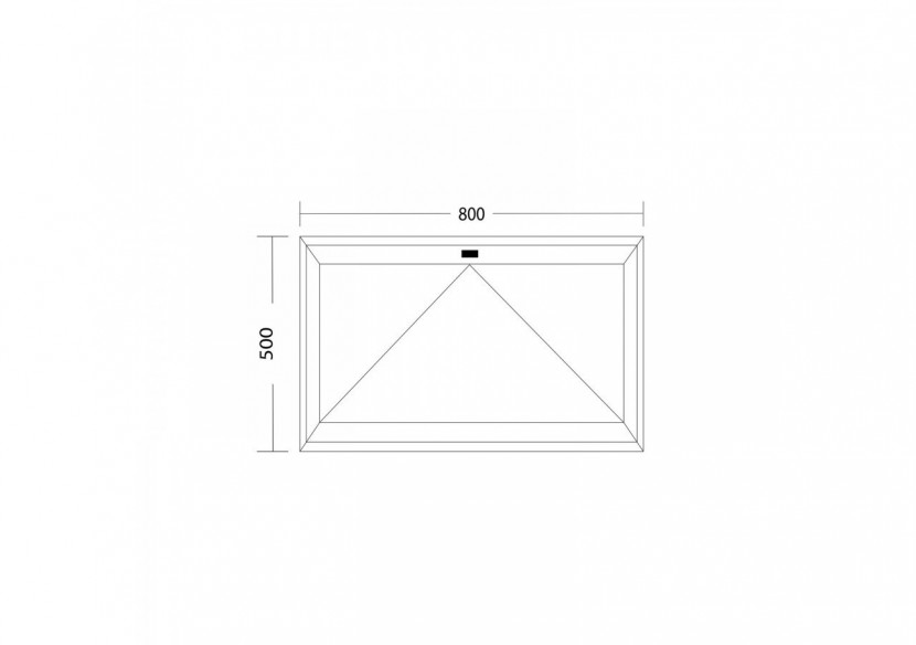 Fenêtre de cave soufflet PVC blanc vitrée ouvrant haut L 800mm x H 500mm