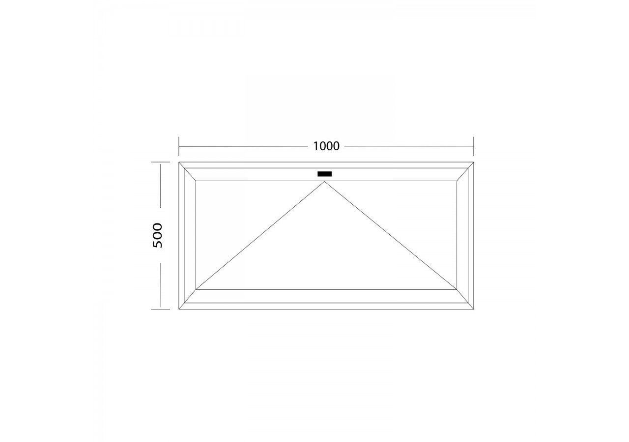 Fenêtre de cave soufflet PVC anthracite et blanc vitrée ouvrant haut L 1000mm x H 500mm