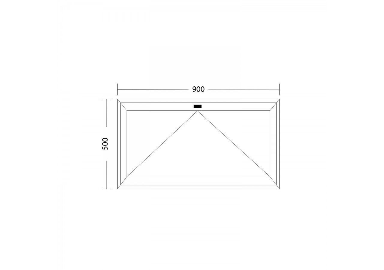 Fenêtre de cave soufflet PVC anthracite et blanc vitrée ouvrant haut L 900mm x H 500mm