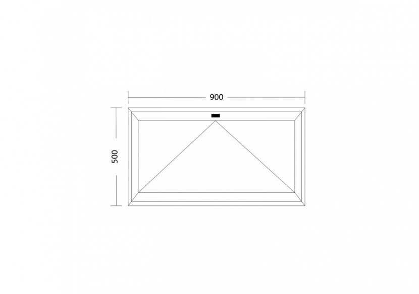 Fenêtre de cave soufflet PVC anthracite et blanc vitrée ouvrant haut L 900mm x H 500mm