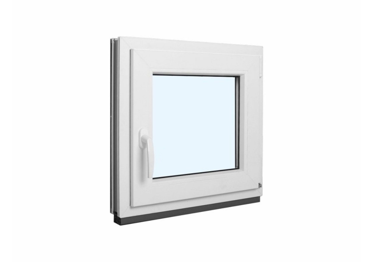 Fenêtre oscillo-battante PVC blanc vitrée ouvrant droit L 650mm x H 750mm