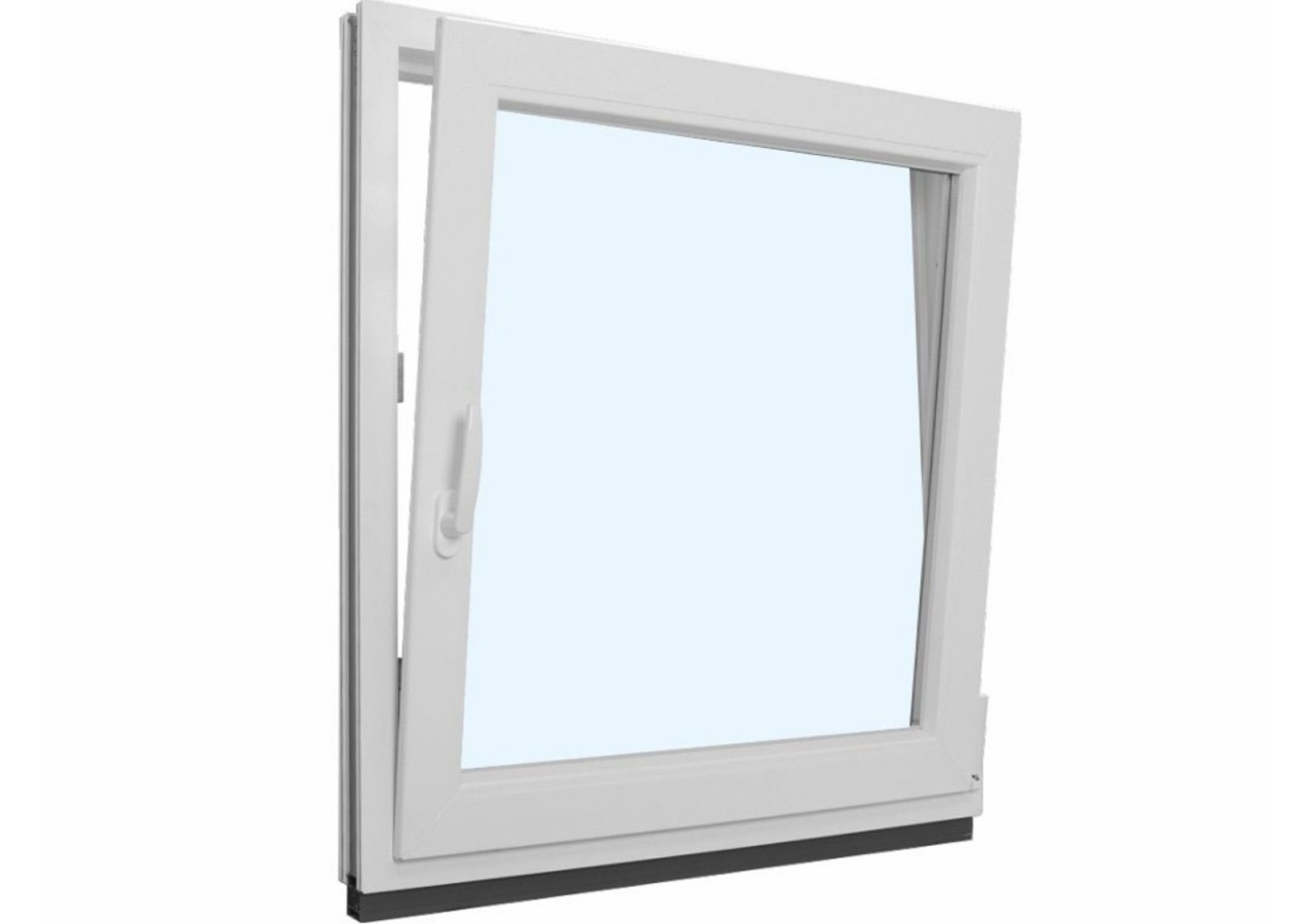 Fenêtre oscillo-battante PVC blanc vitrée ouvrant droit L 800mm x H 950mm