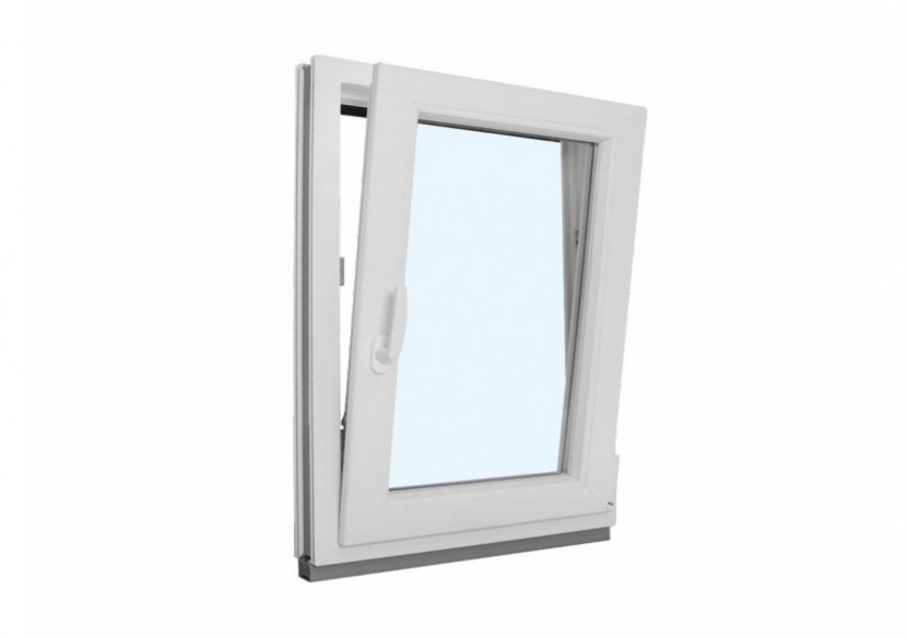 Fenêtre oscillo-battante PVC blanc vitrée ouvrant droit L 800mm x H 1350mm