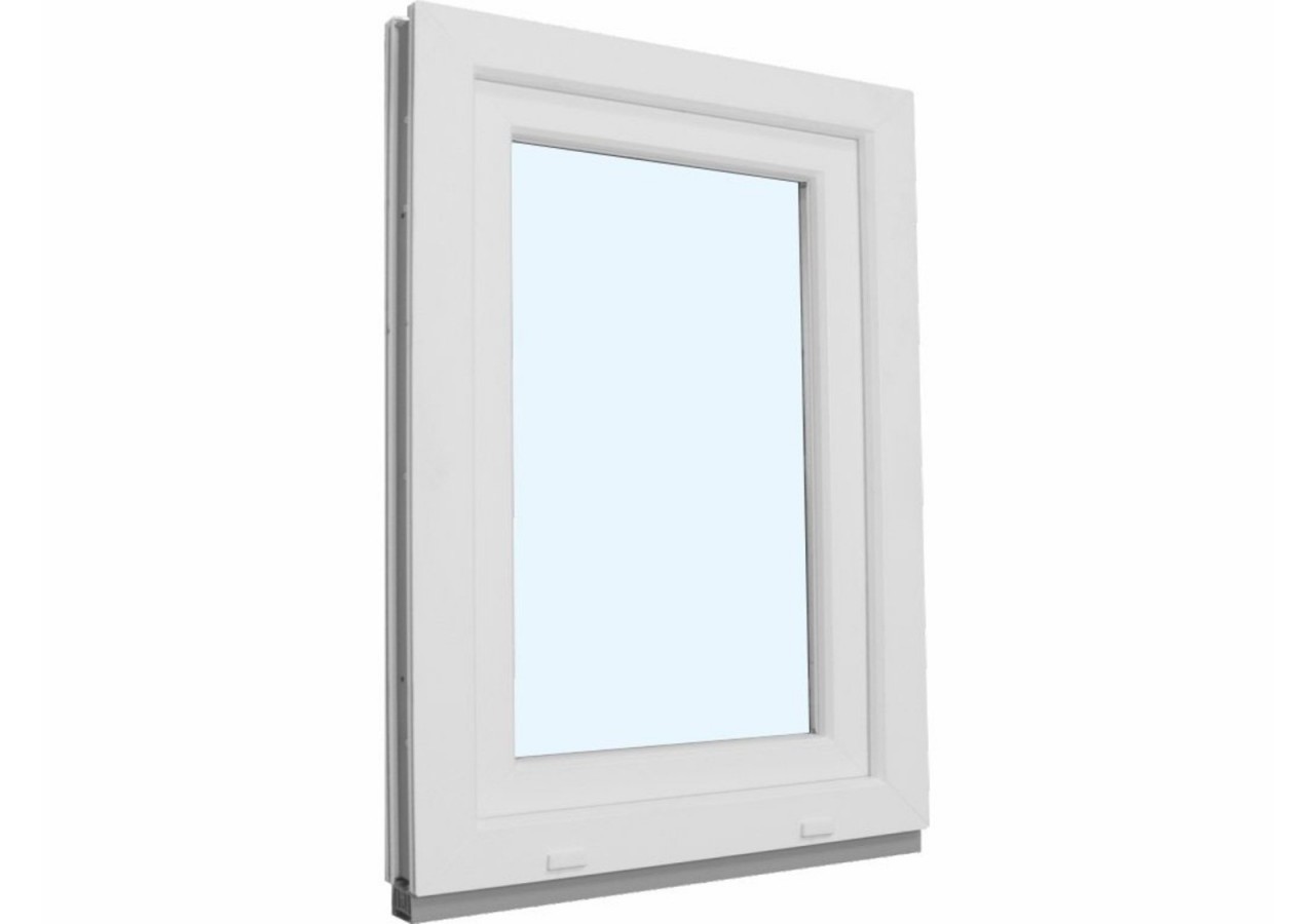 Fenêtre oscillo-battante PVC blanc vitrée ouvrant droit L 800mm x H 1350mm