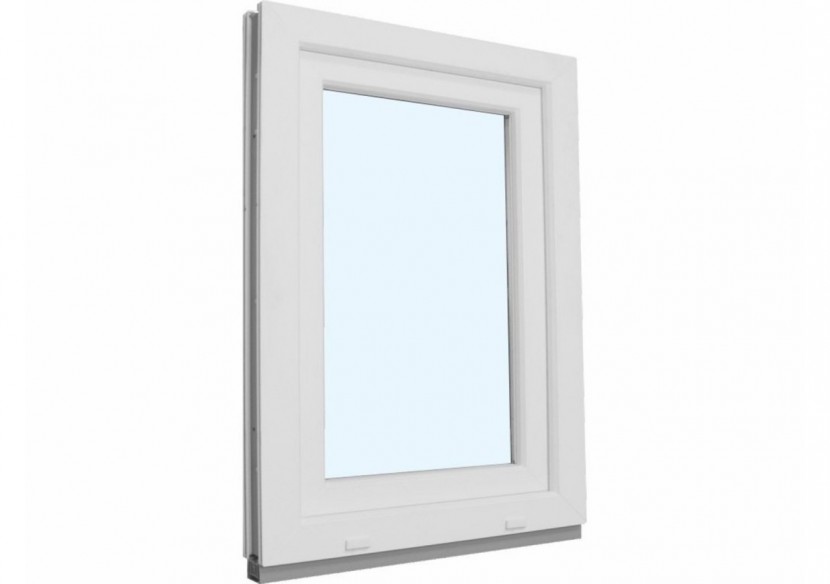 Fenêtre oscillo-battante PVC blanc vitrée ouvrant droit L 800mm x H 1350mm