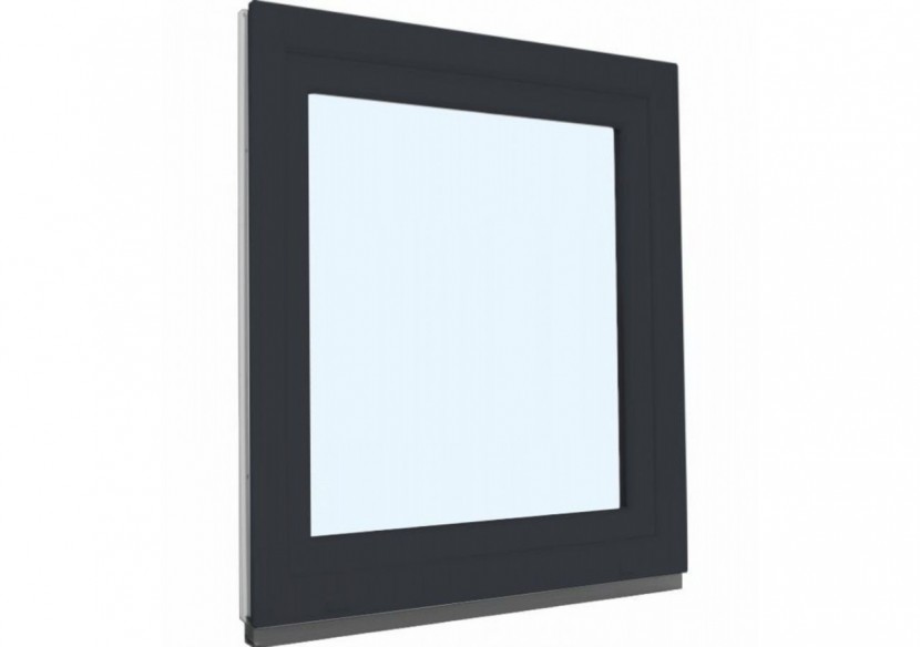 Fenêtre oscillo-battante PVC anthracite vitrée ouvrant droit L 650mm x H 750mm