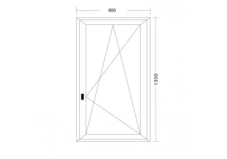 Fenêtre oscillo-battante PVC anthracite vitrée ouvrant droit L 800mm x H 1350mm 2