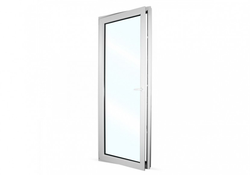 Porte fenêtre oscillo-battante PVC blanc ouvrant gauche L 760mm x H 2150mm