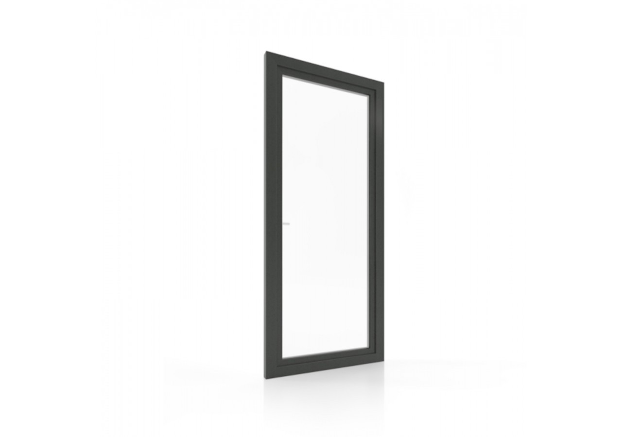 Porte fenêtre oscillo-battante PVC anthracite ouvrant gauche L 760mm x H 2150mm