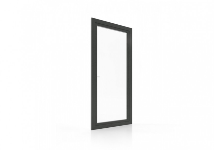 Porte fenêtre oscillo-battante PVC anthracite ouvrant gauche L 760mm x H 2150mm