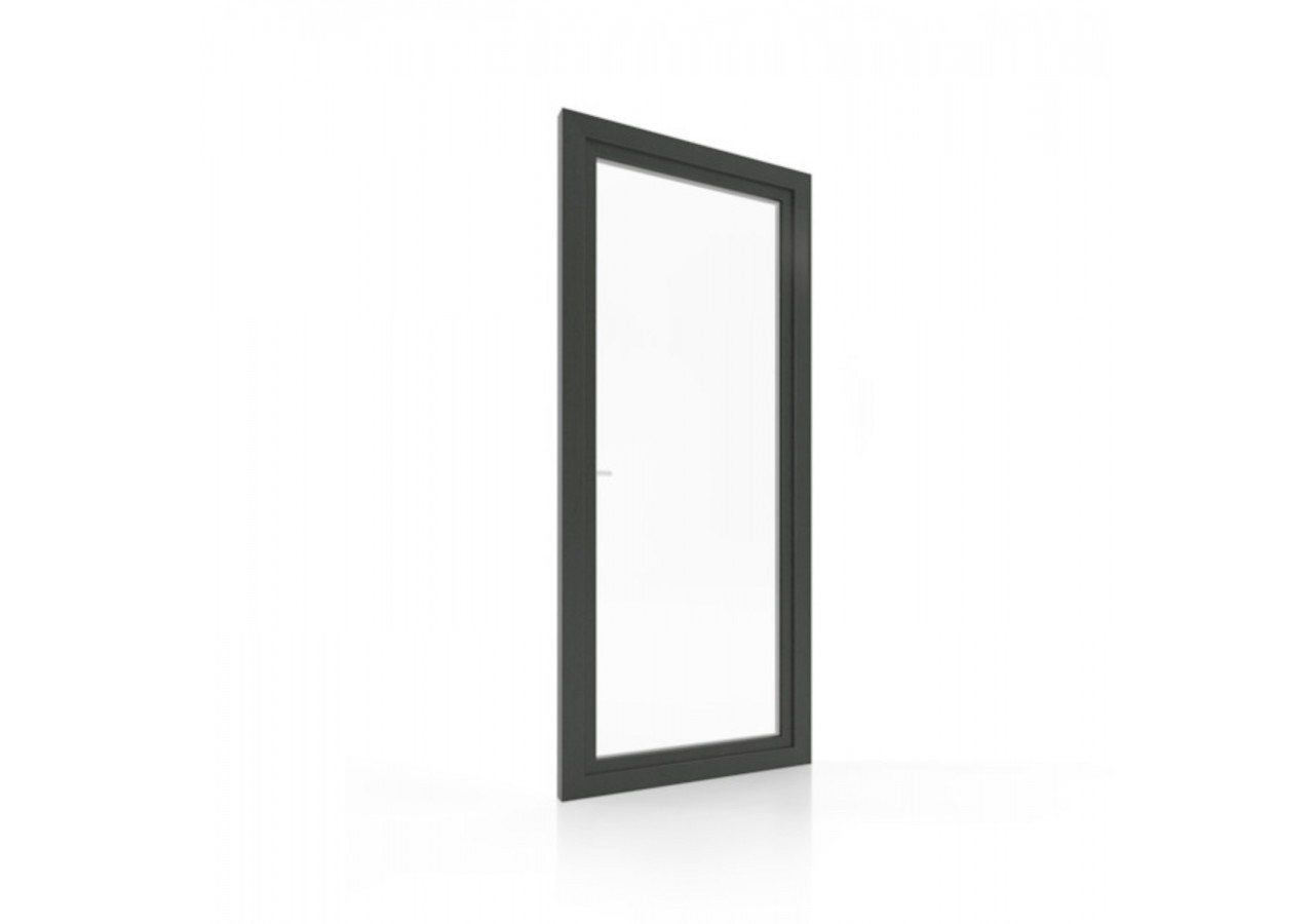 Porte fenêtre oscillo-battante PVC anthracite ouvrant gauche L 860mm x H 2150mm