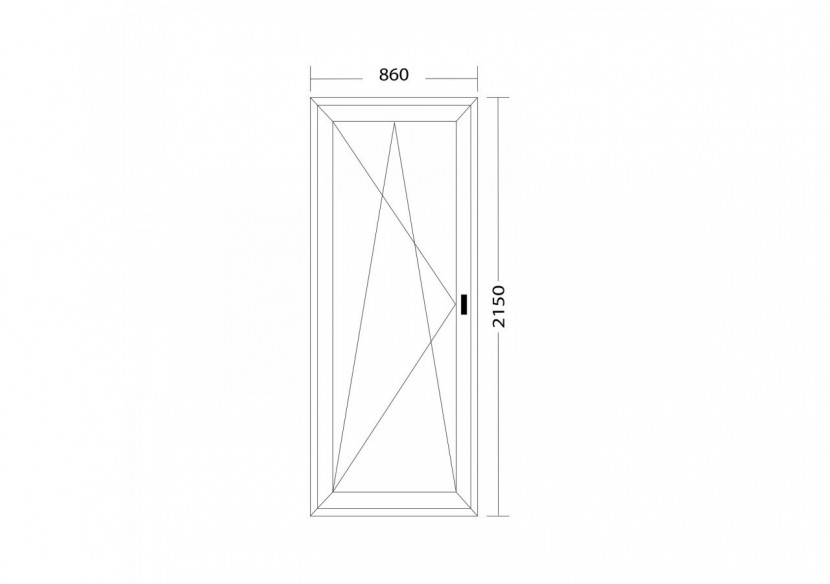 Porte fenêtre oscillo-battante PVC anthracite ouvrant gauche L 860mm x H 2150mm