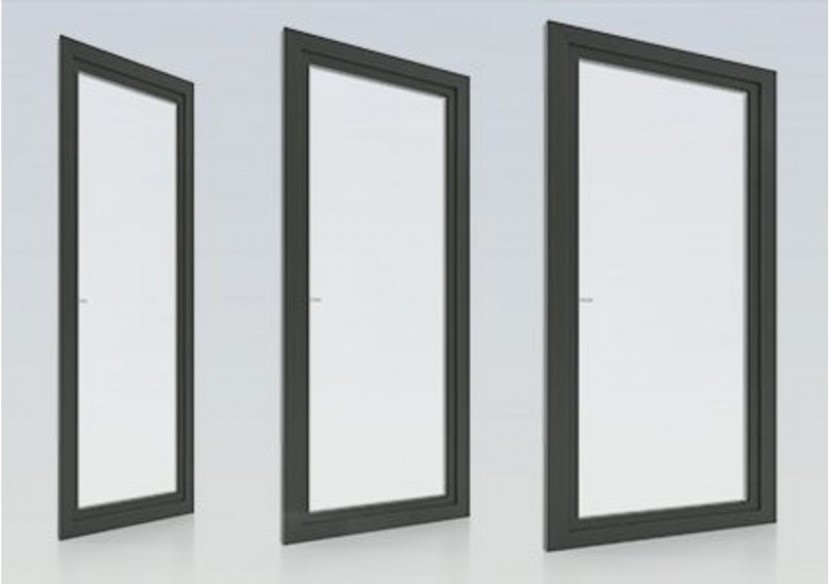 Porte fenêtre oscillo-battante PVC anthracite ouvrant gauche L 860mm x H 2150mm