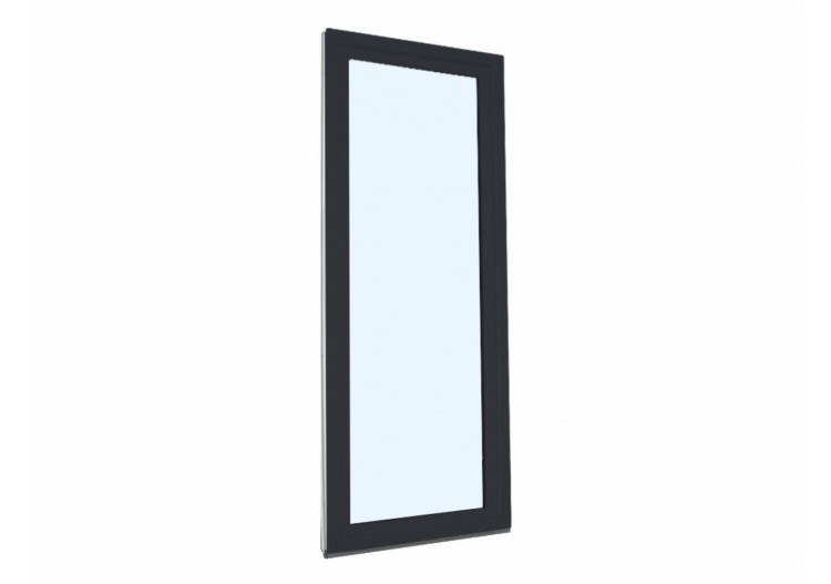 Porte fenêtre oscillo-battante PVC anthracite et blanc ouvrant gauche L 860mm x H 2150mm