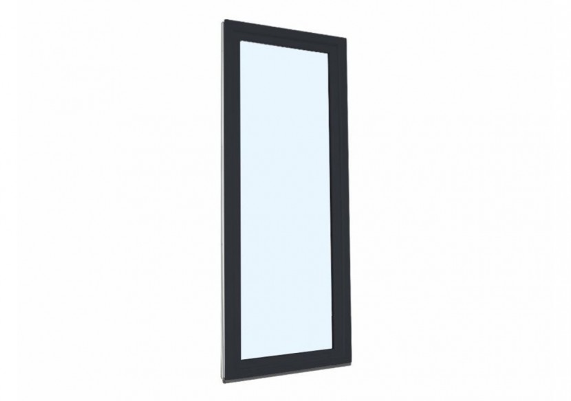 Porte fenêtre oscillo-battante PVC anthracite et blanc ouvrant gauche L 960mm x H 2150mm