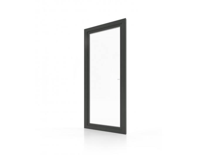 Porte fenêtre oscillo-battante PVC anthracite ouvrant droit L 750mm x H 2150mm