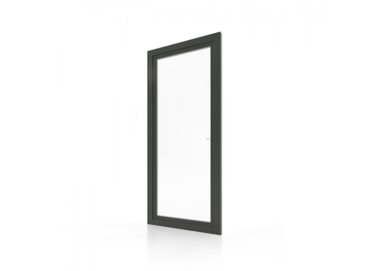 Porte fenêtre oscillo-battante PVC anthracite ouvrant droit L 750mm x H 2150mm