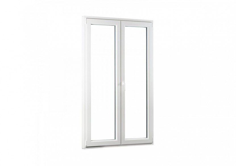 Porte fenêtre oscillo-battante double vantaux PVC blanc ouvrant droit L 1000mm x H 2150mm