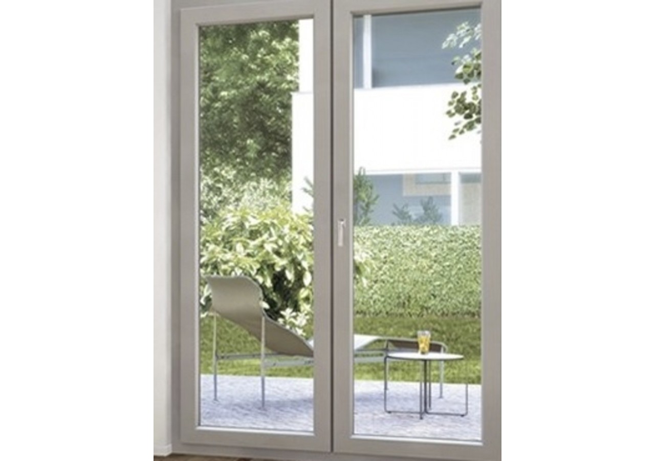 Porte fenêtre oscillo-battante double vantaux PVC blanc ouvrant droit L 1000mm x H 2150mm
