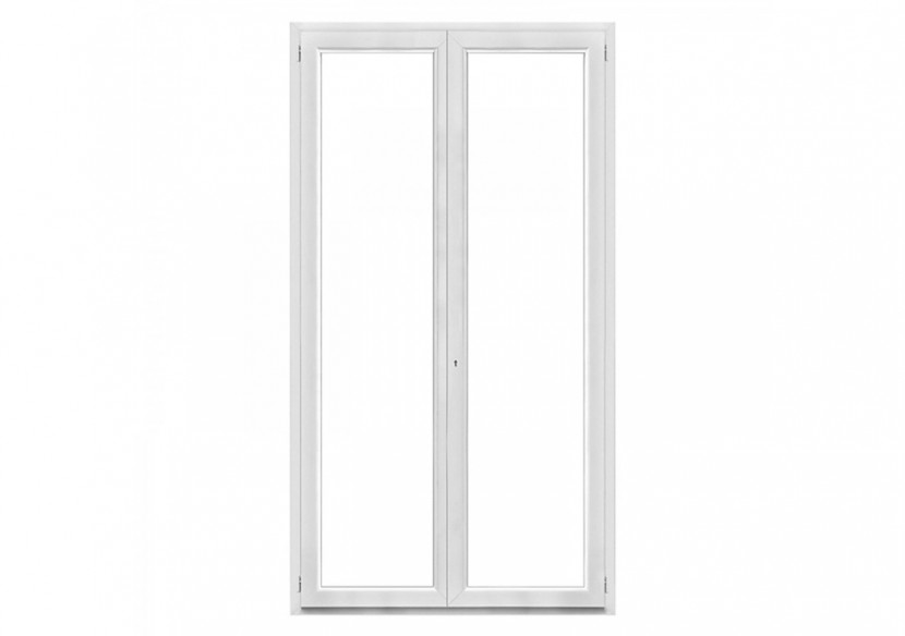 Porte fenêtre oscillo-battante double vantaux PVC blanc ouvrant droit L 1200mm x H 2150mm